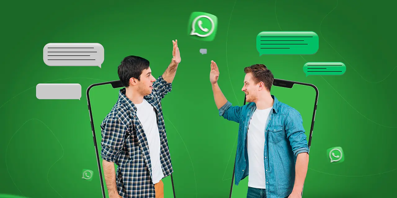 Sharing a digital business card via WhatsApp