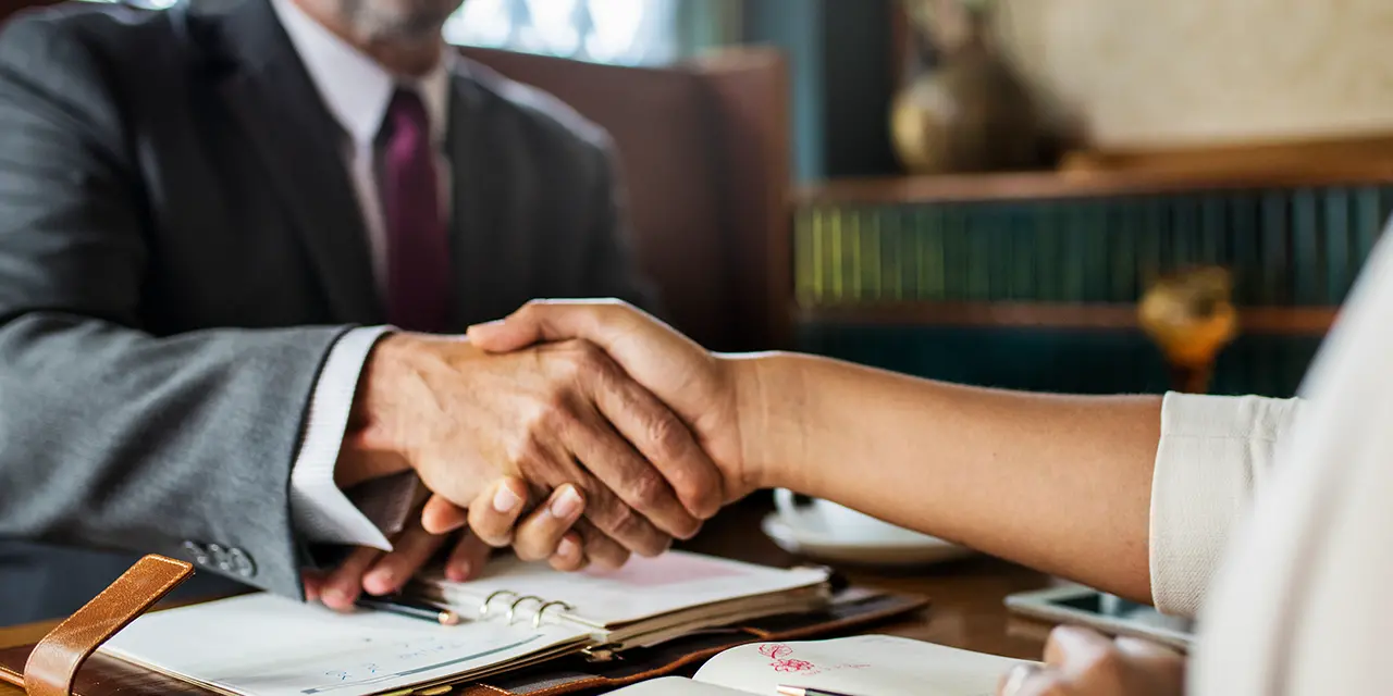 Lawyer increasing his clients using his digital business card